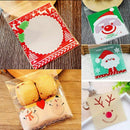 100pcs Candy bags Cute bag Pattern of Santa Claus Bag pouch for candy biscu T9H4