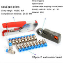 1X(Coaxial Cable Wire Stripper Rg6/Rg59 Compression F Connector Tool Crimpi