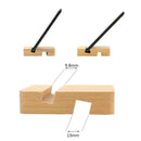 Portable Wooden Double Slot Phone Holder Mobile Desktop Phone Stand Universal