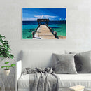 5D DIY Full Round Drill Diamond Painting Seaside Plank Road Cross Stitch