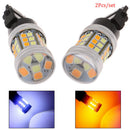 2Pcs 3157 LED Amber White Rear Turn Signal Parking High Power Light Bulb Gw