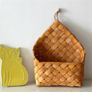 Garden hand-woven wood basket weaving storage basket Fruit and vegetable ba