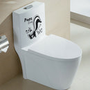 Pups Zone Toilet Cartoon Wall Stickers Removable DIY Door Wall Poster A
