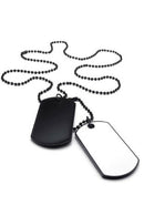 Jewelry Men's Necklace, 2 Military Identifiers Army Style Dog Tag Pendant w Z2P5