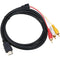 1.5M Universal AV Audio Video Cable TV HDTV DVD 1080P Composite HDMI to 3RCA
