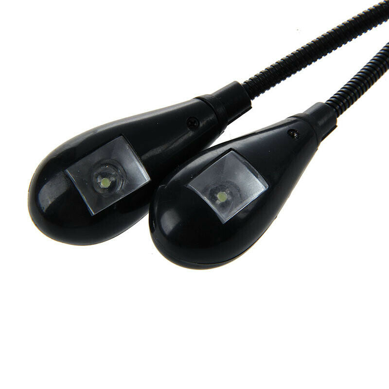Super 2 Dual Arm White LED Music Stand Light Lamp New