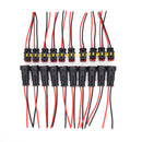 10 kit Waterproof AC/DC Power Female & Male 2Pin 2Way Cable Connector MO