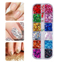 1 Box Mixed Color Nail Glitter Sequins Manicure Nail Art Decor (004338)
