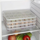2pcs 21 Grid Fresh-keeping Plastic Storage Box Single Layer Dumpling Sushi Box