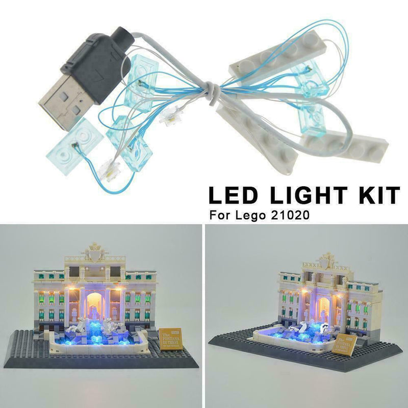 USB Lighting Kit For LEGO Architecture Trevi Fountain LIGHT ONLY) KIT (LED S2W1