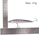 8.5g/10cm fishing lures bait floating metal crankbait popper hard lure hook 5