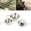 Outdoor Stainless Steel Bowl Three-Piece Picnic Rice Bowl Portable Barbecue
