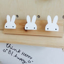 Cute Wooden Bunny Hook Rail For Kids Room Wall Decorate Hanger Hook For Kid C9O8
