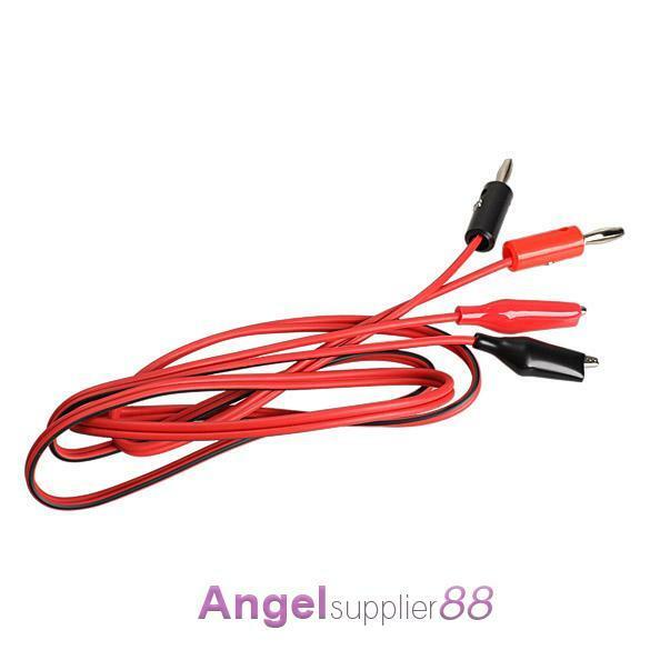 1 Pair Alligator Testing Cord Lead Clip to Banana Plug for Multimeter Test