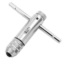 5pcs T-handle Screw Tap Ratchet Taps with Spanner Wrench Drift Holder Set