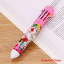 Ten Color Retractable Pen - Retro Pen Multicolor Inks 10-in-1 Pen 0.5mm