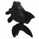 3 Pieces Plastic Artificially Floating tail Fish Tank Goldfish Decor Black O2K4