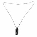 Black Fashion Men Jewelry 316L Stainless Steel Movable Square Column Titani J3O2
