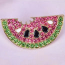 Fashion Crystal Watermelon Brooch Pin Collar Badge Corsage Jewelry AccessoriB3C