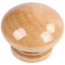 10pcs 35mm Cabinet Knob Kitchen Drawer Cupboard Door Handle Wooden Pull Scr F7J3