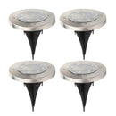 4pcs 8LED Solar Lawn Buried Lamp Waterproof Yard Ground Light (Cold White) A