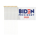 10Pcs Biden 2020   Small Flags USA Home Yard Car Flags