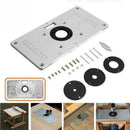 Aluminium Alloy with 4 Insert Rings Practical Router Table Plate for Trimme
