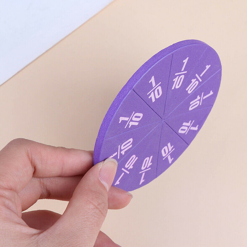 Rainbow Magnetic Round Fraction Tiles Early Education Learning Counting Math  Gw