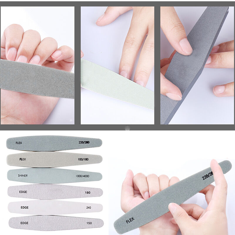 6Pcs Nail Art Grit Polisher Block Buffer Sponge Buffing Files Sanding Tool Suppl
