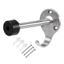 304 Stainless Steel Brushed Bathroom Hook Style Wall Mounted Door Stopper H