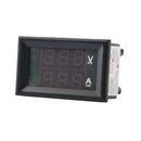 3pcs LED Digital DC 0-100V 10A Voltage Amp Volt Meter Panel Dual Voltmeter
