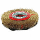 1Pcs 8 Inch 200mm Steel Flat Wire Wheel Brush with 10pcs Adaptor Rings For