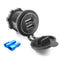 4.2A Dual USB Charger Socket with Touch Switch + 2 Terminals for Car Motorcycle