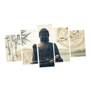 Modern Canvas Wall Art of Seat Buddha for your Living Room -5 Panel Size S