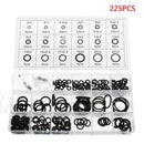 225 Pcs Black Rubber O Ring Oring Seal Plumbing Garage Set Kit 18 Sizes GSG