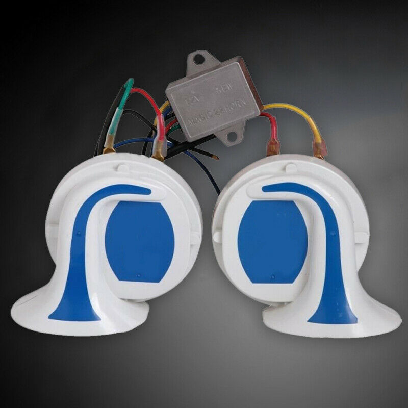 1 Set 12V Loud Car Truck 110DB Dual-tone Snail Electric Air Horn Universal