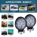90W Round Car Headlight 9Led Cool White Light 4 Inch Car Work Light Led Tru I4T2
