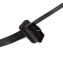 35cm OBD 2 II 16 Pin RA Male to Dual Female Y Splitter Adapter Extension Cable