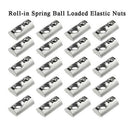 25 Pack 2020 Series M5 T Slot Nuts Roll-In Spring Ball Loaded Elastic Nuts  C3X1