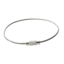 Pack of 20 Stainless Steel 15cm Wire Keychain Cable Key Ring for Outdoor Hi K1S3