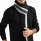 Han Edition Tassel Man With Thick Color Matching Striped Scarf