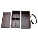 Natural Wooden Bento Lunch Boxes Double Layer Japanese Stackable Food Conta