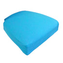 Spandex Stretch Seat Pad Cover with Buckles for Wedding Dining Chair Skyblue