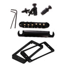 Electric Guitar Roller Saddle Bridge+Curved Humbucker Pickup Rings for LP