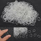 500PCs Mini Braid Plaits Elastic Tie Band Ponytail Holder Elastic Rubber Clear