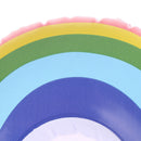 1 Pcs Inflatable Floating Rainbow Clouds Drink Cup Holder for Pool Swim Ring  FT