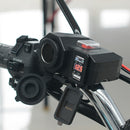 ZH-614A1 Motorcycle USB Charger Cigarette Lighter Socket w/Switch Voltmeter
