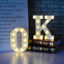White Large Plastic Marquee Freestanding Alphabet LED Light UP Letters K