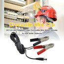 DC12V 24V Alligator Clips Crocodile Wire Male/Female to USB Tester Detector A