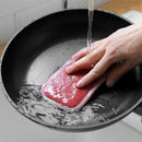 Microfiber Double-Sided Dish Scrub Sponge, 4 Pack Washing Up Cleaner Heavy